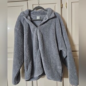 PINK XL Gray Fleece ZipUp